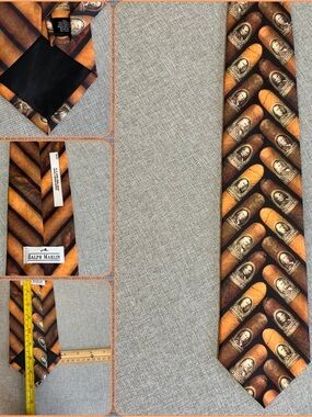 Ralph Marlin Cigar Money Band Novelty Tie